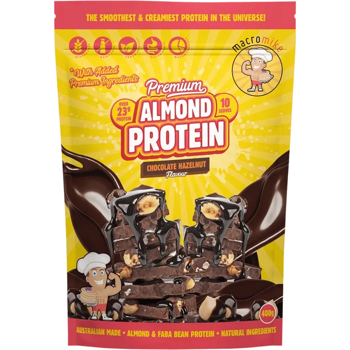 Macro Mike Premium Almond Protein 400g Chocolate Hazelnut
