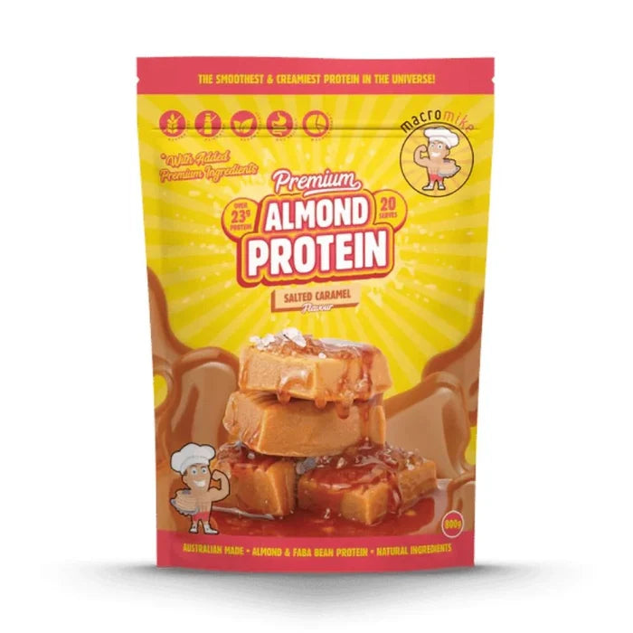 Macro Mike Premium Almond Protein 800g Salted Caramel