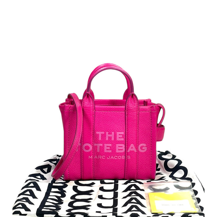 Marc Jacobs The Tote Bag Crossbody Raspberry Pink Leather
