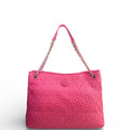 Tory Burch Marion Chain Tote Coral Pink Quilted Leather