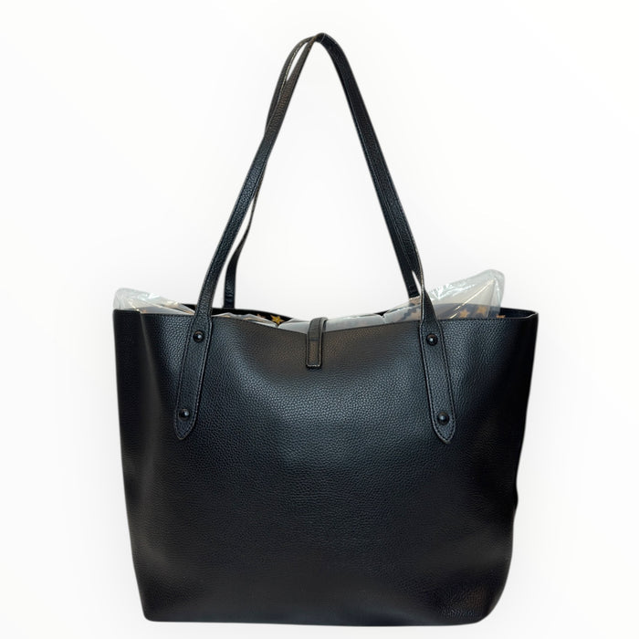 Coach Market Tote Black Polished Pebble Leather