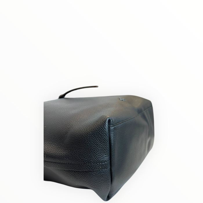 Coach Market Tote Black Polished Pebble Leather
