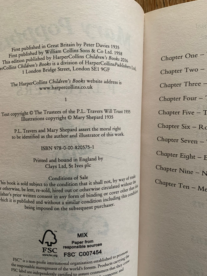 Mary Poppins complete five book set