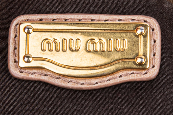 Miu Miu Matelasse Leather Bauletto Aperto Bag