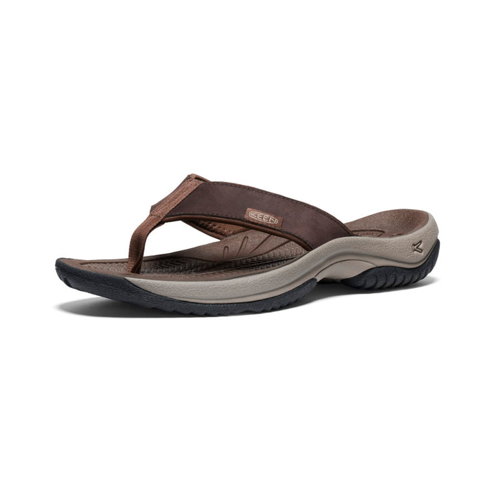 image|one|both|both|Men's Kona Leather Flip-Flop - Angle Image