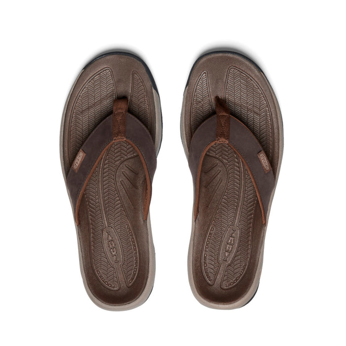 image|one|both|both|Men's Kona Leather Flip-Flop - Pair Angle Image