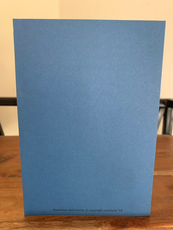 Miffy card - signed with an undedicated inscription by Dick Bruna