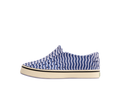 Side view of a Native Shoes Kids Miles Bloom Print Kids Footwear in Future Purple / Bone White / Ink Wiggle Stripe