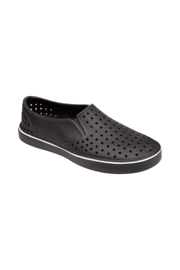 Bottom view of a Native Shoes Miles Wanderfoam | Jiffy Black / Jiffy Black Footwear in Jiffy Black / Jiffy Black