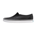 Side view of a Native Shoes Adults Miles Footwear in Jiffy Black / Shell White