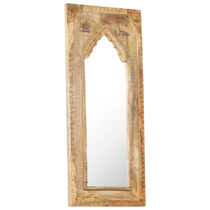 Mirror Solid Mango Wood Hand Carved Wall Decor Bathroom Bedroom 50x3x110cm
