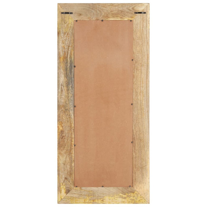 Mirror Solid Mango Wood Hand Carved Wall Decor Bathroom Bedroom 50x3x110cm