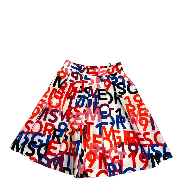 MSGM Multicolour Pattern Flared Short EU 42