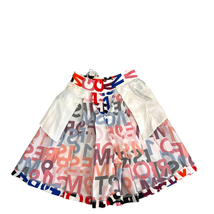 MSGM Multicolour Pattern Flared Short EU 42