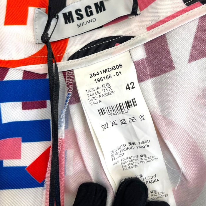 MSGM Multicolour Pattern Flared Short EU 42