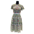 Needle and Thread Lazy Daisy Embroidered Grey Floral Dress EU 36