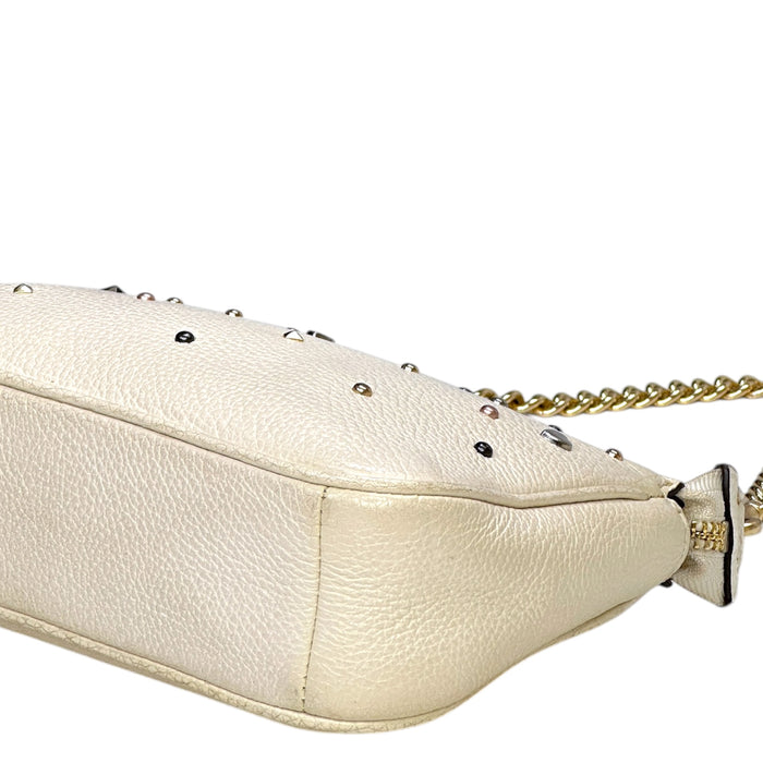 Coach Nolita 19 Stardust celestial shoulder bag white pebbled leather