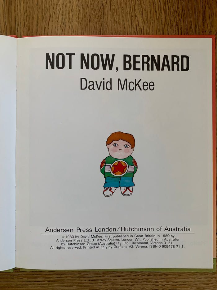Not Now, Bernard (signed with doodle)