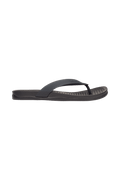Side view of a Native Shoes Adults Paolo Wanderfoam Footwear in Jiffy Black / Jiffy Black
