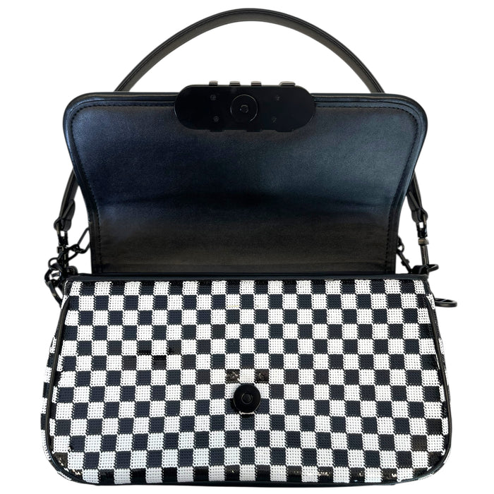 Michael Kors Parker Medium Sequined Checkerboard Shoulder Bag
