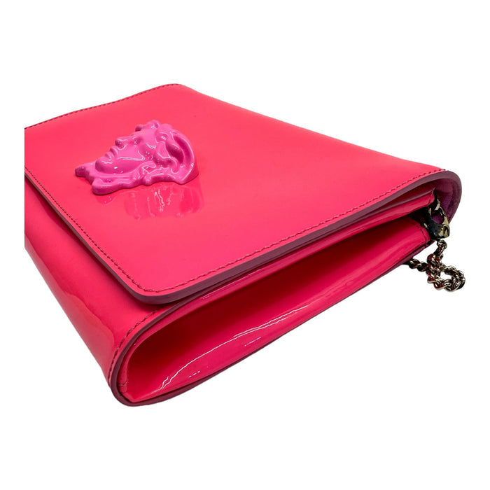 Versace Patent Palazzo Medusa Chain Evening Bag