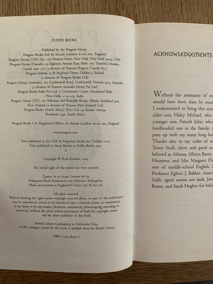 Percy Jackson and the Olympians - The Lightening Thief