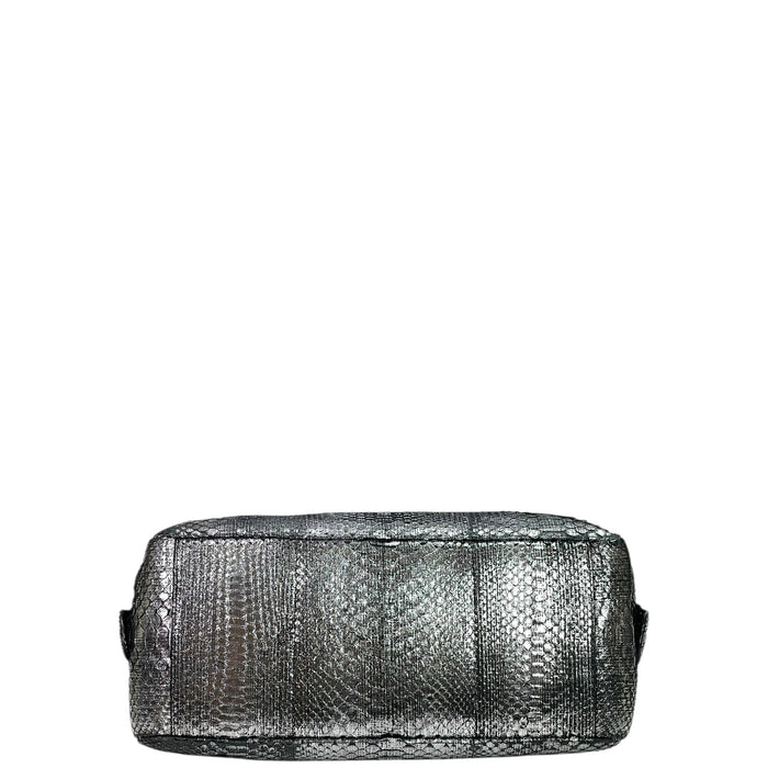 Philipp Plein Skull Tote Bag Silver Leather