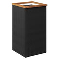 Planter Poly Rattan Steel Frame Garden Outdoor Patio Decor 40x40x80cm Black