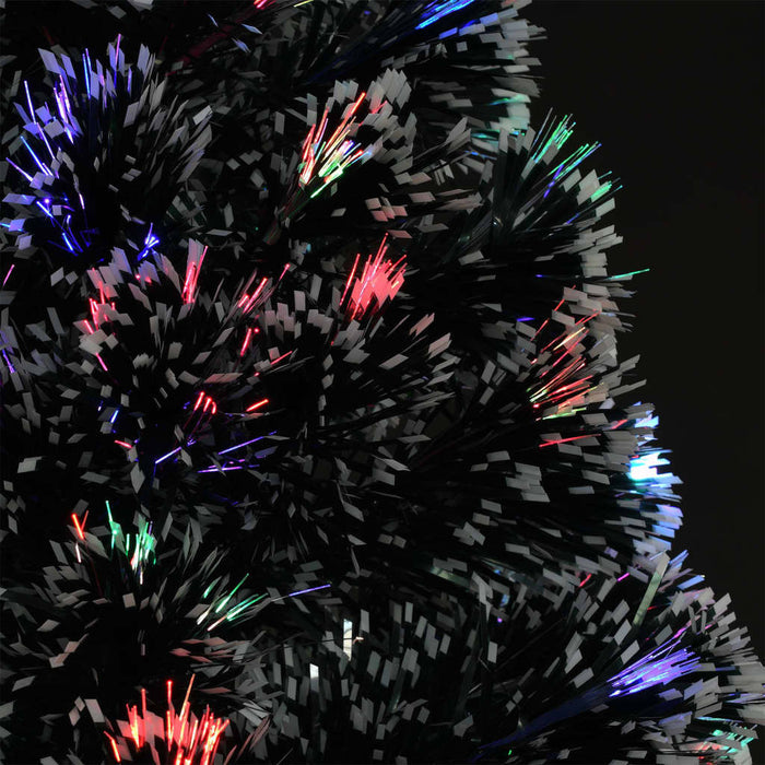 Pre-Lit Christmas Tree 120cm Fibre Optic LED Lights Stand Xmas Green White