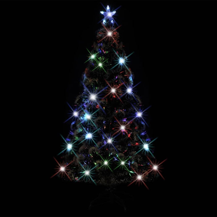 Pre-Lit Christmas Tree 210cm Fibre Optic LED Lights Stand Xmas Green White
