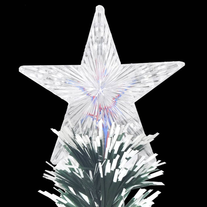 Pre-Lit Christmas Tree 210cm Fibre Optic LED Lights Stand Xmas Green White