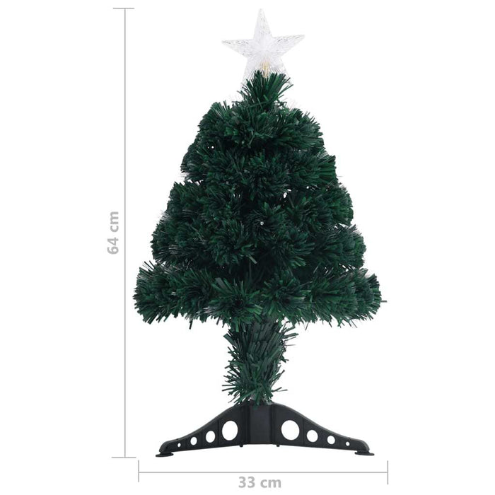 Pre-Lit Christmas Tree with Stand 64cm Fibre Optic LED Lights Xmas Decor