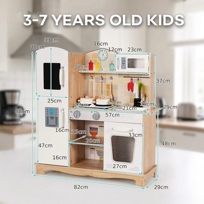 Pretend Cooking Play Toy with Realistic Light Sound Kids Kitchen Set Toy