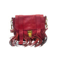 Proenza Schouler Mandarin Red Leather Fringe PS1 Tiny Bag