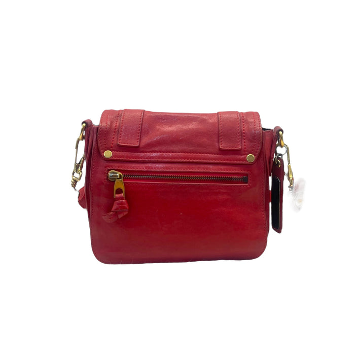 Proenza Schouler Mandarin Red Leather Fringe PS1 Tiny Bag