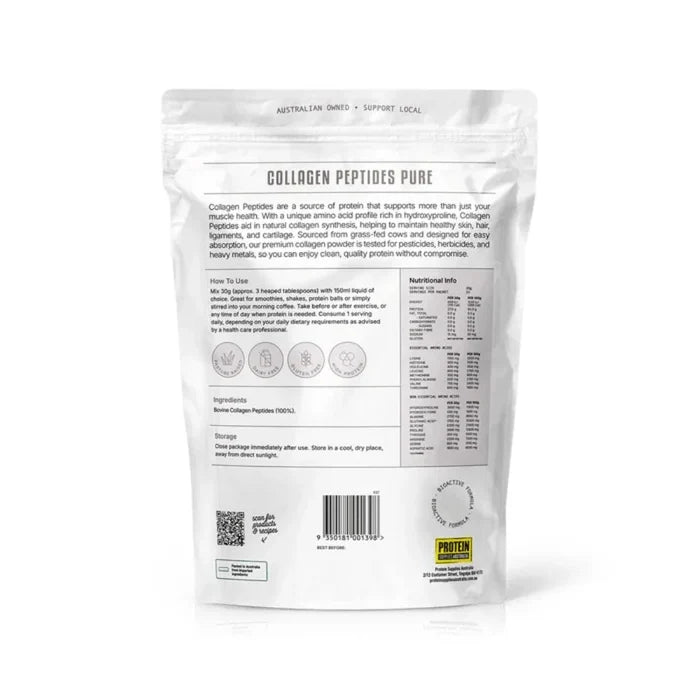 Protein Supplies Australia Collagen Peptides Pure Unflavoured 1kg