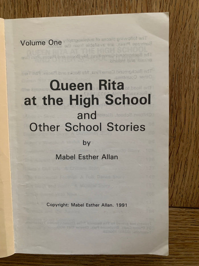 Queen Rita at the High School and Other School Stories (signed)