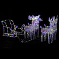Reindeers & Sleigh Christmas Decoration 280x28x55 cm Acrylic