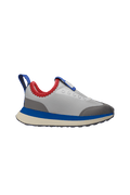 Side view of a Native Shoes Kids Robbie Dash Kids Footwear in Hyams Grey / Tapioca Uv / Jiffy Black