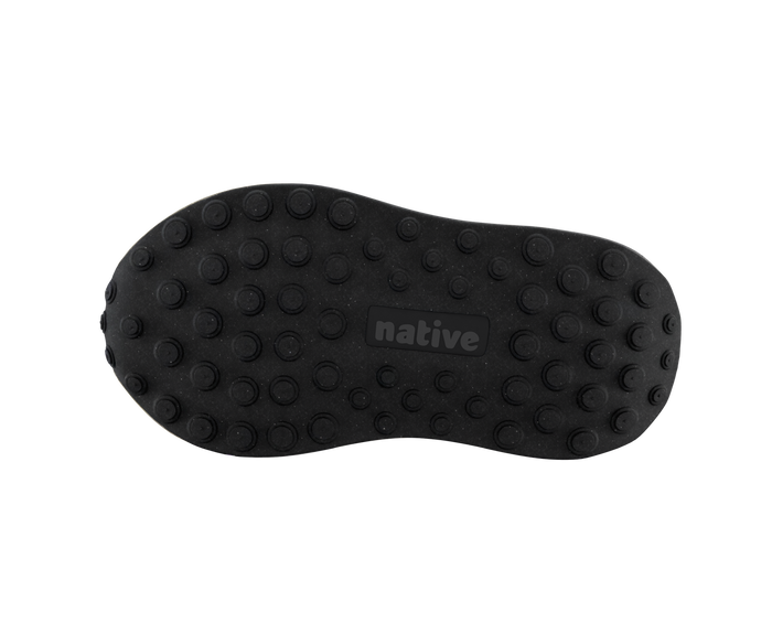 Bottom view of a Native Shoes Kids Robbie Dash Kids | Megamarine Blue / Tapioca Off White / Jiffy Black Footwear in Megamarine Blue / Tapioca Off White / Jiffy Black