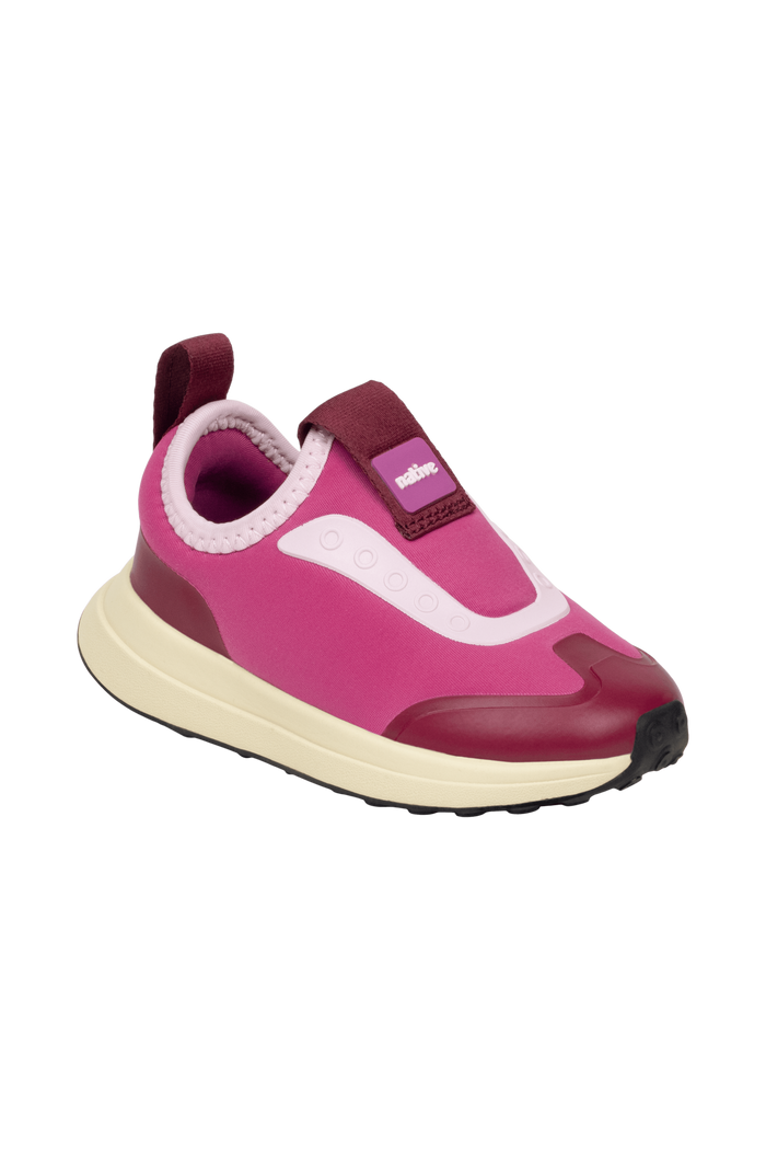 Bottom view of a Native Shoes Kids Robbie Dash Kids | Smbpnk/Tapoffwht/Jfyblk Footwear in Smbpnk/Tapoffwht/Jfyblk
