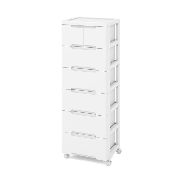 Rolling Storage Cabinet with 6 Tiers Drawers and Wheels Furniture Home