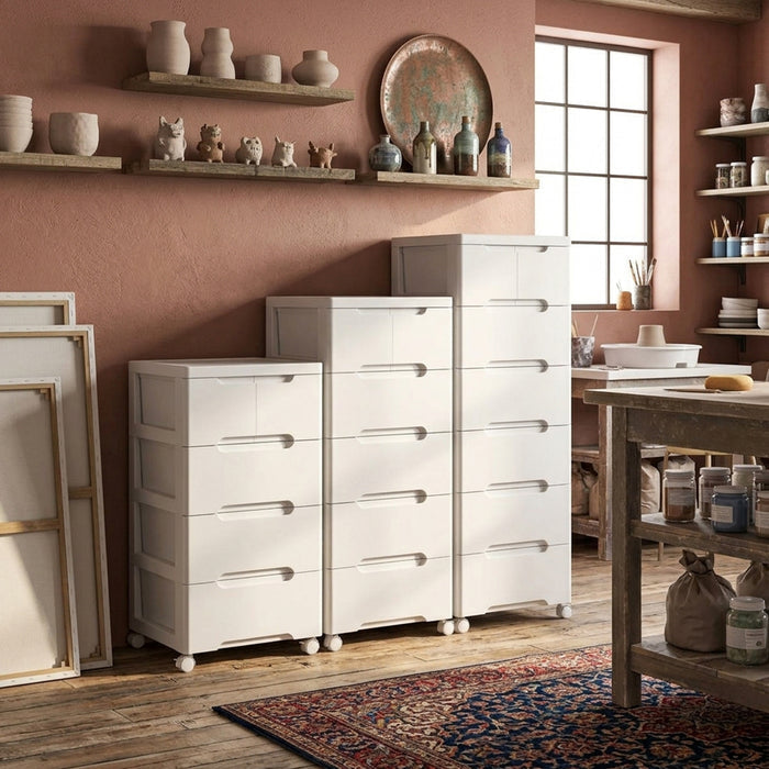 Rolling Storage Cabinet with 6 Tiers Drawers and Wheels Furniture Home