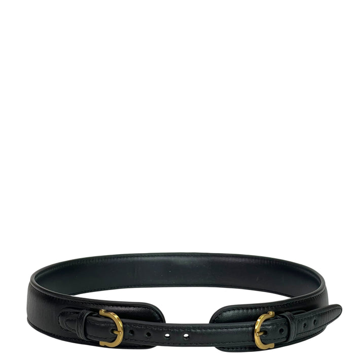 Sabyasachi Royal Bengal Tiger Belt Black Leather 76cm