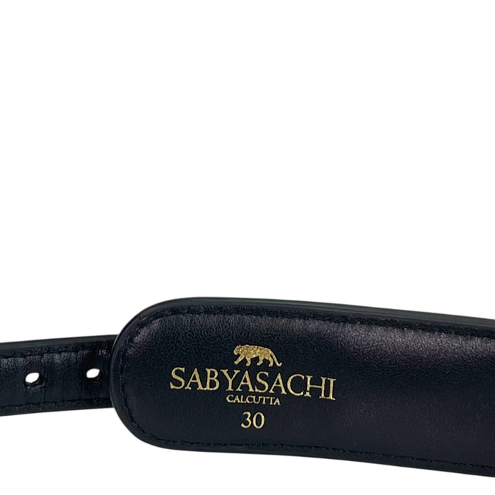Sabyasachi Royal Bengal Tiger Belt Black Leather 76cm