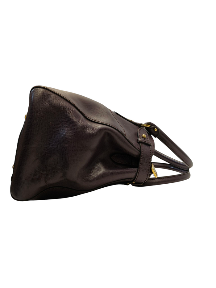 Salvatore Ferragamo Beky Burgundy Large Tote Bag