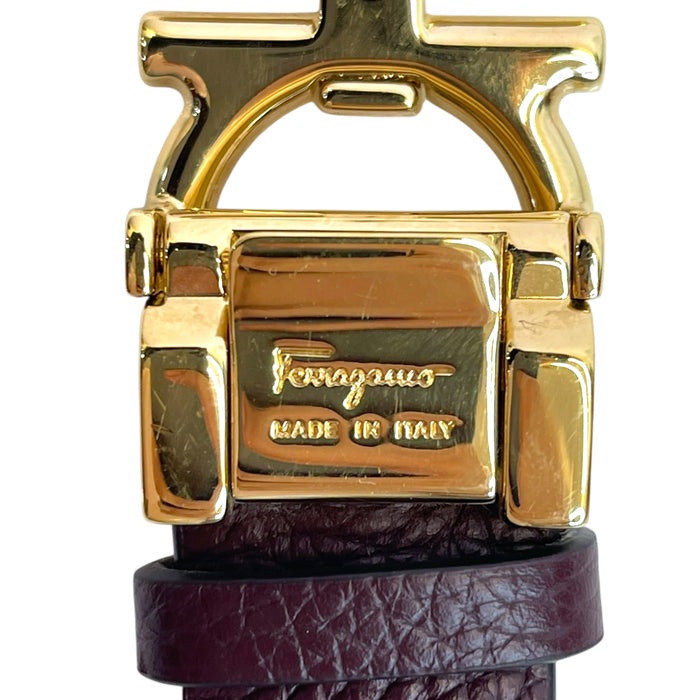 Salvatore Ferragamo Gold Gancini Buckle Belt 100 cm