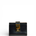 Salvatore Ferragamo Hug Card Holder Black Calf Leather