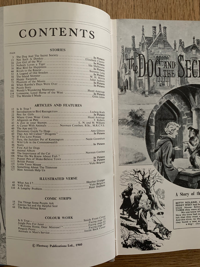School Friend Book of Pets and Animals 1961