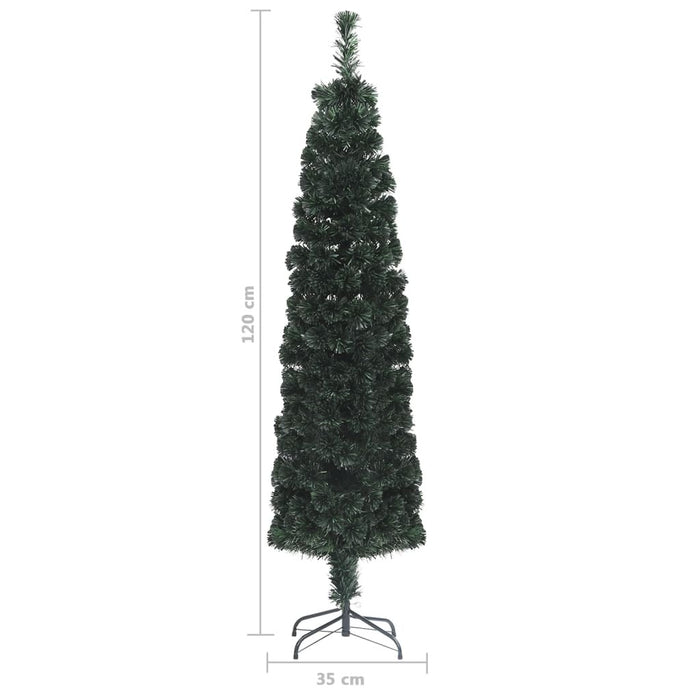 Slim Artificial Christmas Tree with Stand 120cm Fibre Optic LED Xmas Decor
